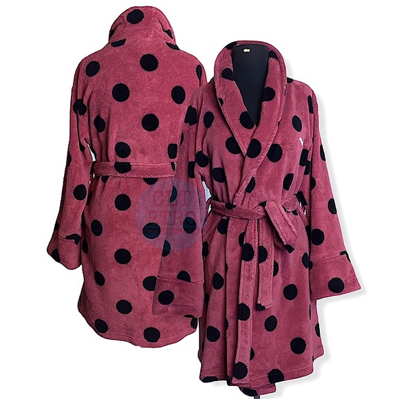 VS Pink • Plush Dot Robe - Picture 1 of 8